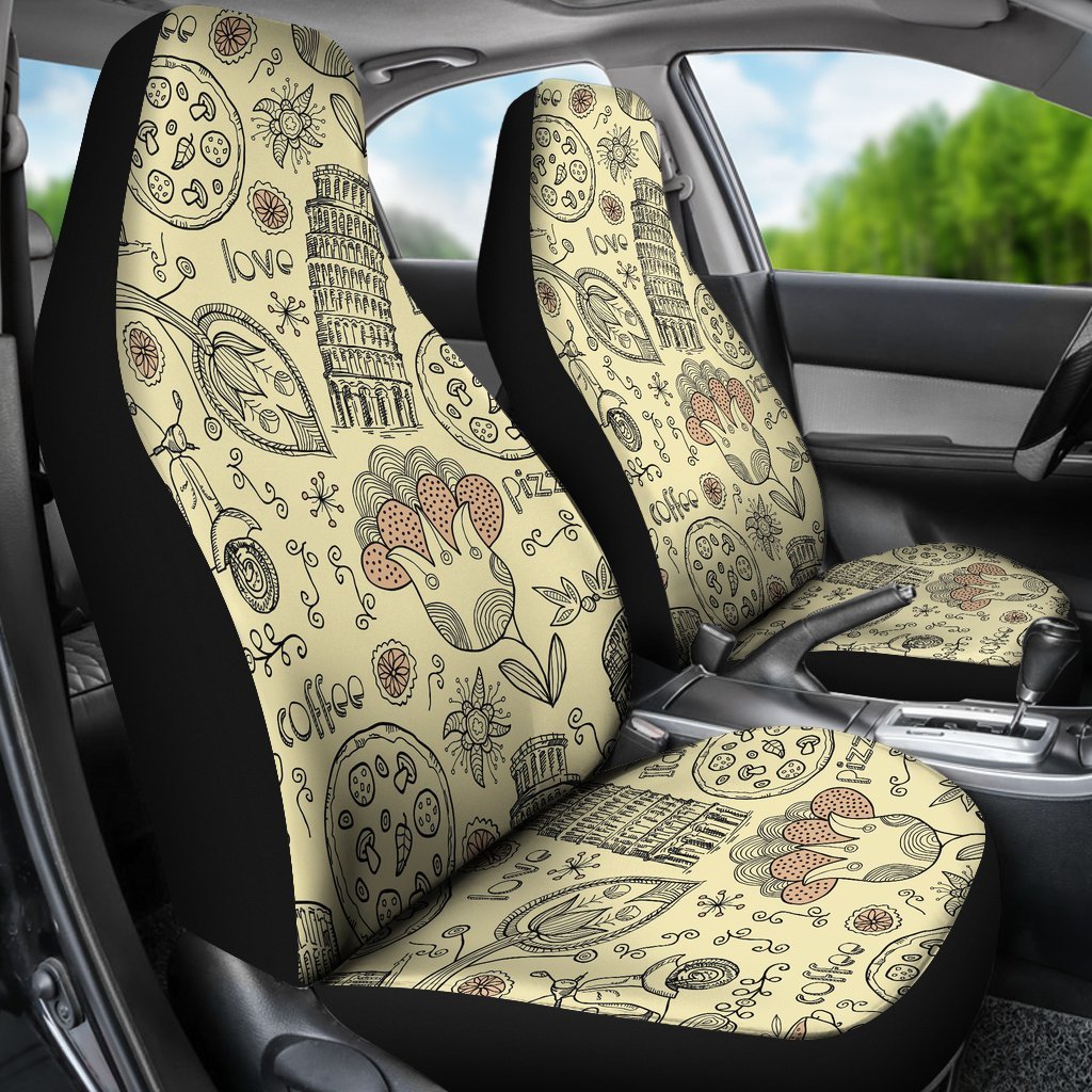 Rome Pattern Print Universal Fit Car Seat Covers-grizzshop