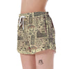 Rome Pattern Print Women's Shorts-grizzshop