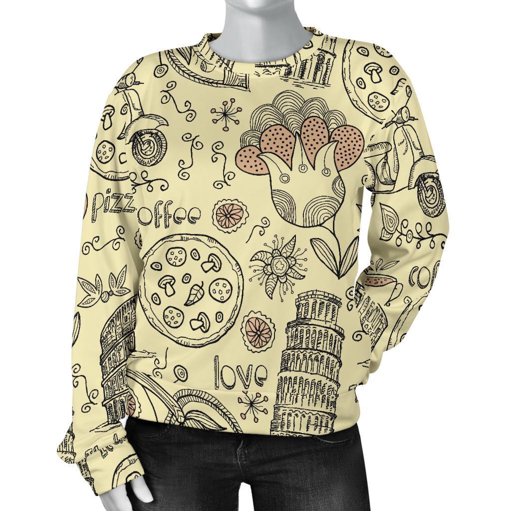 Rome Pattern Print Women's Sweatshirt-grizzshop