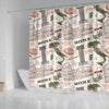 Rome Print Pattern Bathroom Shower Curtain-grizzshop