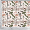 Rome Print Pattern Bathroom Shower Curtain-grizzshop