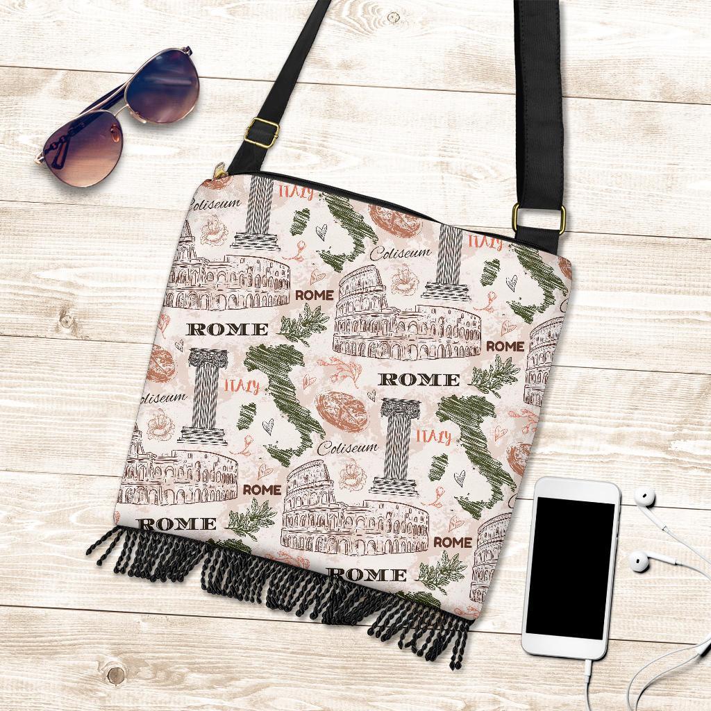 Rome Print Pattern Crossbody bags-grizzshop