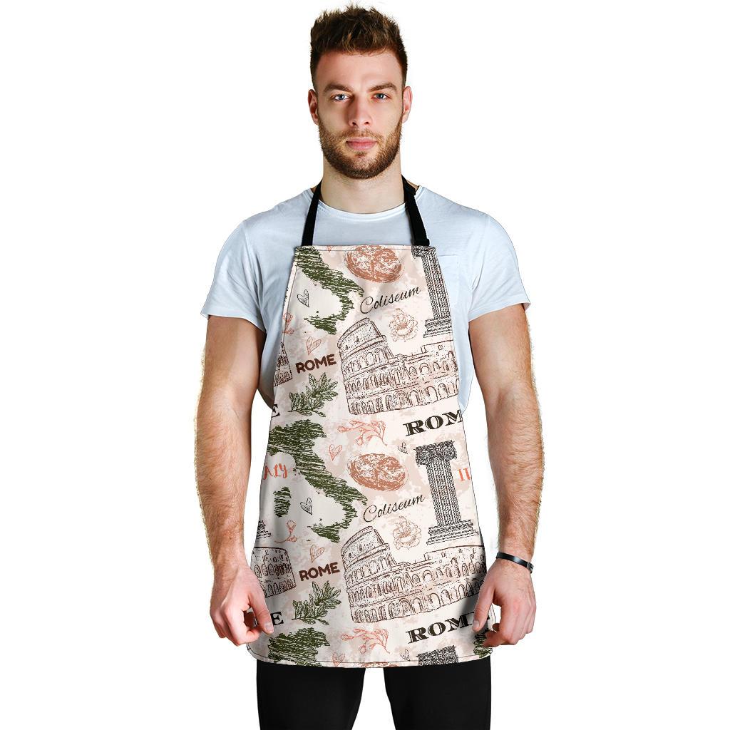 Rome Print Pattern Men's Apron-grizzshop