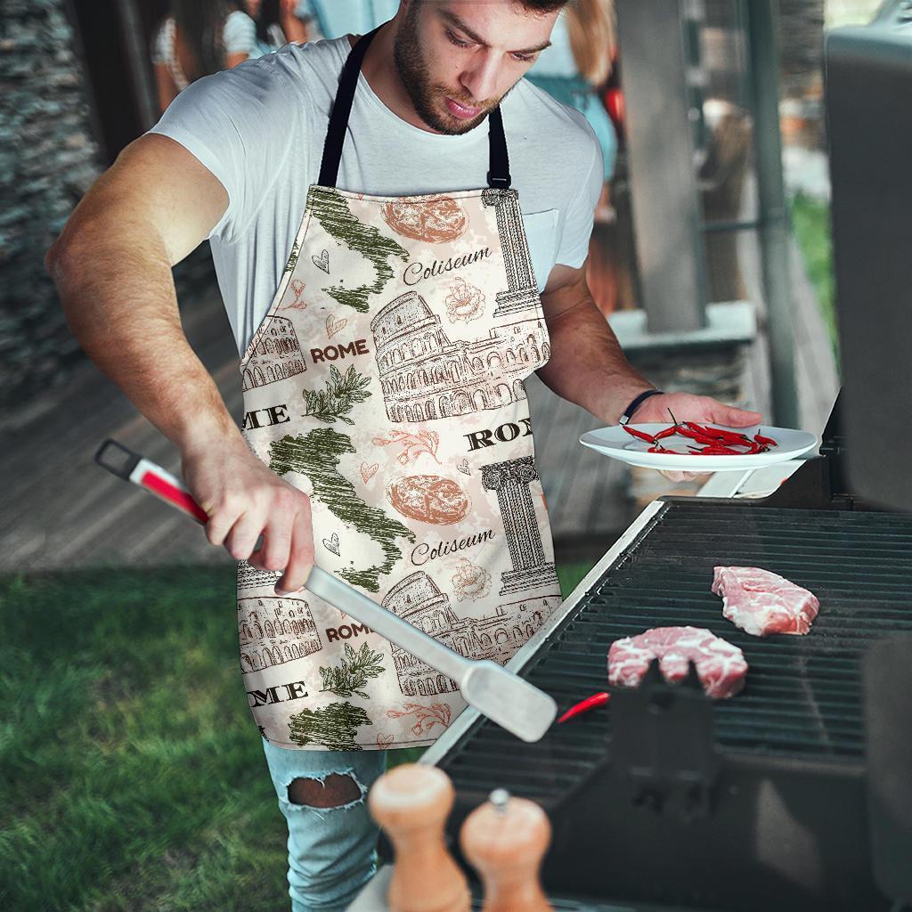 Rome Print Pattern Men's Apron-grizzshop