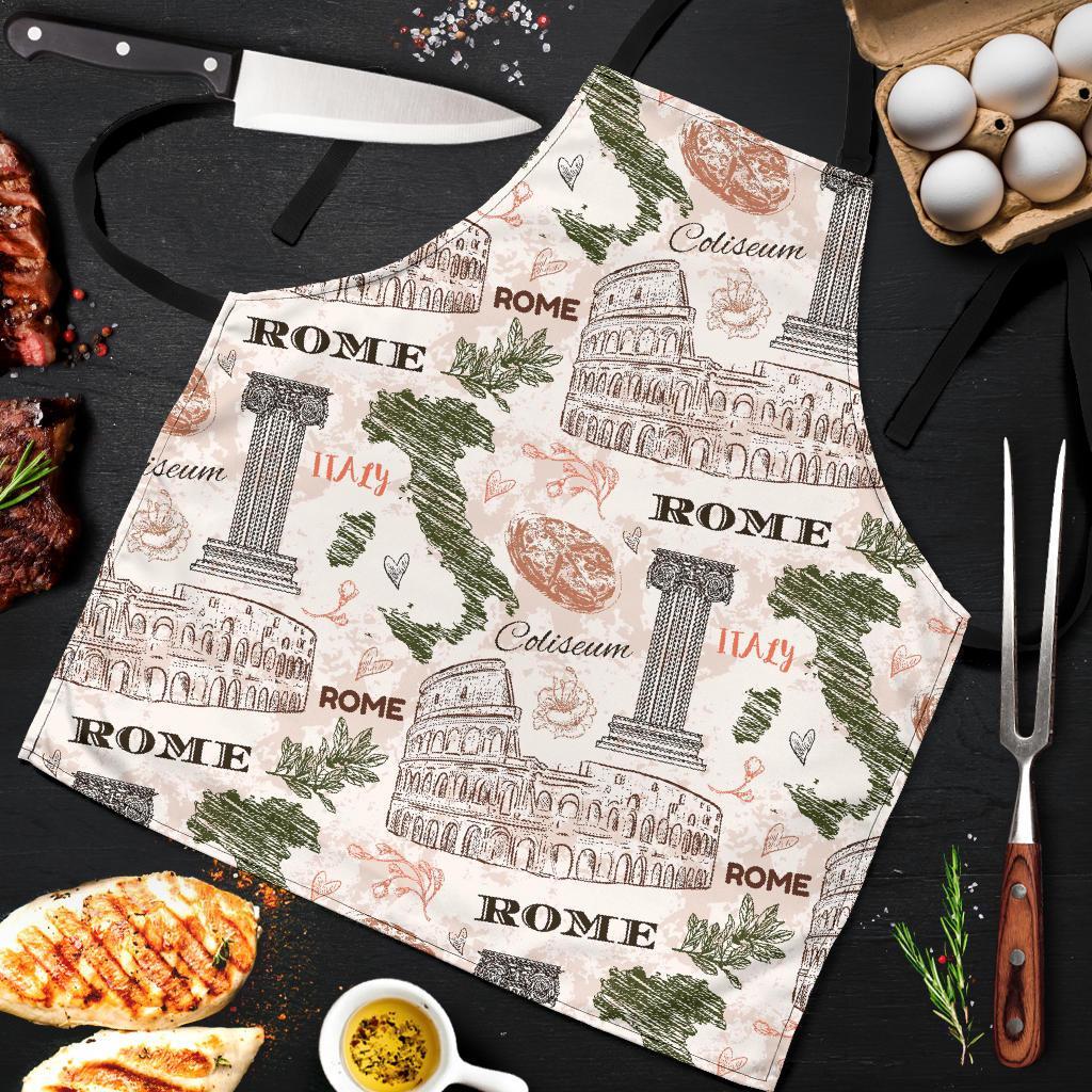 Rome Print Pattern Men's Apron-grizzshop