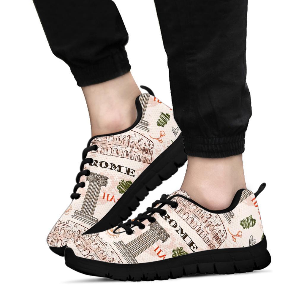 Rome Print Pattern Sneaker Shoes For Men Women-grizzshop