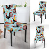 Rooster Blue Pattern Print Chair Cover-grizzshop