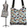 Rooster Blue Pattern Print Crossbody bags-grizzshop