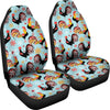 Rooster Blue Pattern Print Universal Fit Car Seat Covers-grizzshop