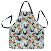 Rooster Blue Pattern Print Women's Apron-grizzshop