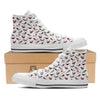 Rooster Chinese Print Pattern White High Top Shoes-grizzshop