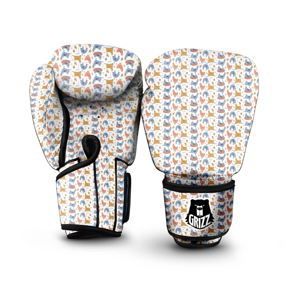 Rooster Colorful Print Pattern Boxing Gloves-grizzshop