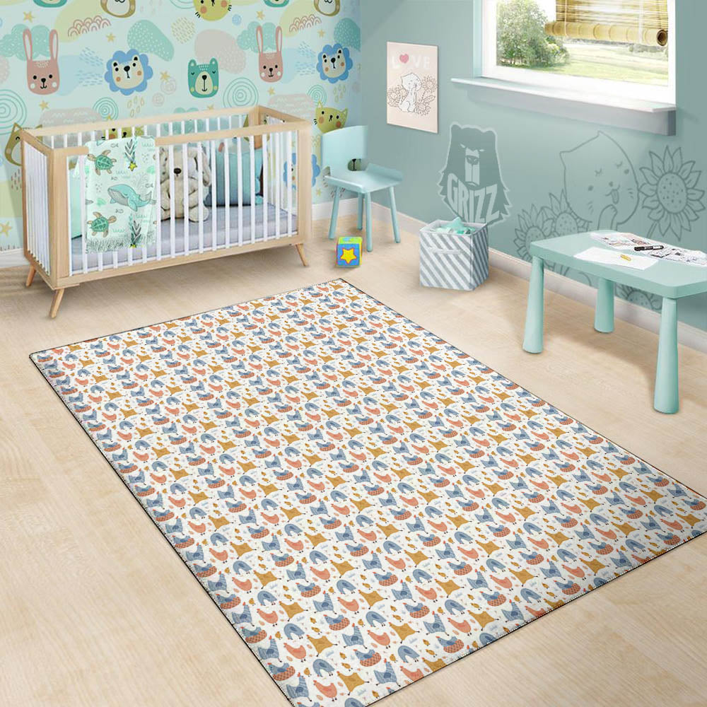 Rooster Colorful Print Pattern Floor Mat-grizzshop