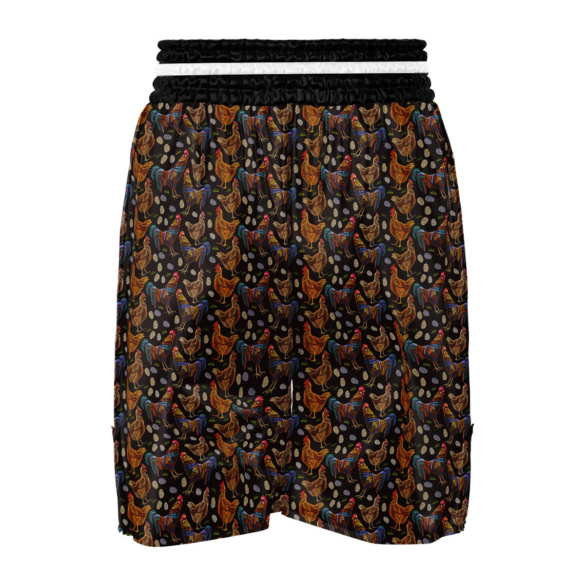Rooster Embroidery Print Pattern Boxing Shorts-grizzshop
