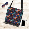 Rooster Hand Drawn Pattern Print Crossbody bags-grizzshop