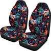 Rooster Hand Drawn Pattern Print Universal Fit Car Seat Covers-grizzshop