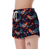 Rooster Hand Drawn Pattern Print Women's Shorts-grizzshop