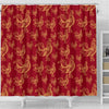 Rooster Pattern Print Bathroom Shower Curtain-grizzshop