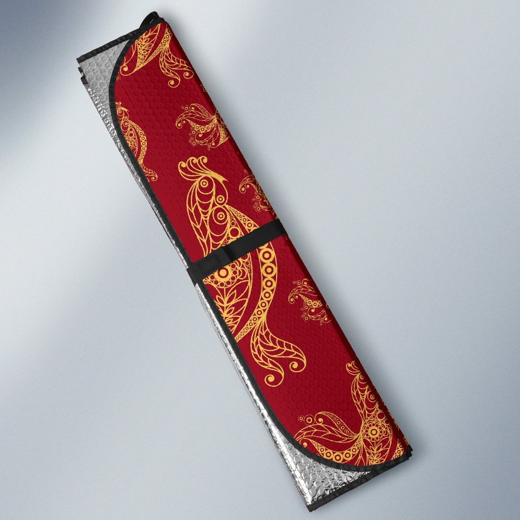 Rooster Pattern Print Car Sun Shade-grizzshop