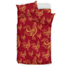 Rooster Pattern Print Duvet Cover Bedding Set-grizzshop