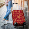 Rooster Pattern Print Luggage Cover Protector-grizzshop