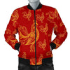 Rooster Pattern Print Men's Bomber Jacket-grizzshop