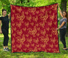 Rooster Pattern Print Quilt-grizzshop