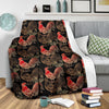 Rooster Print Pattern Blanket-grizzshop