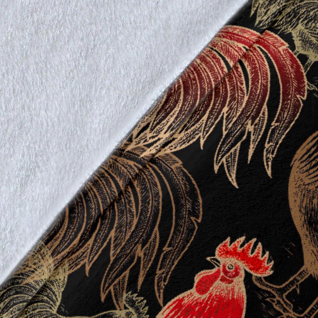 Rooster Print Pattern Blanket-grizzshop