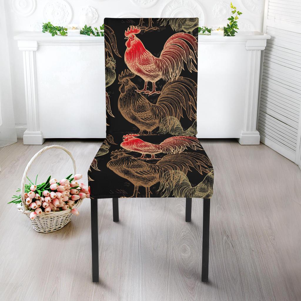 Rooster Print Pattern Chair Cover-grizzshop