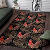 Rooster Print Pattern Floor Mat-grizzshop