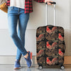 Rooster Print Pattern Luggage Cover Protector-grizzshop