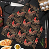 Rooster Print Pattern Men's Apron-grizzshop