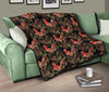 Rooster Print Pattern Quilt-grizzshop