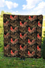 Rooster Print Pattern Quilt-grizzshop