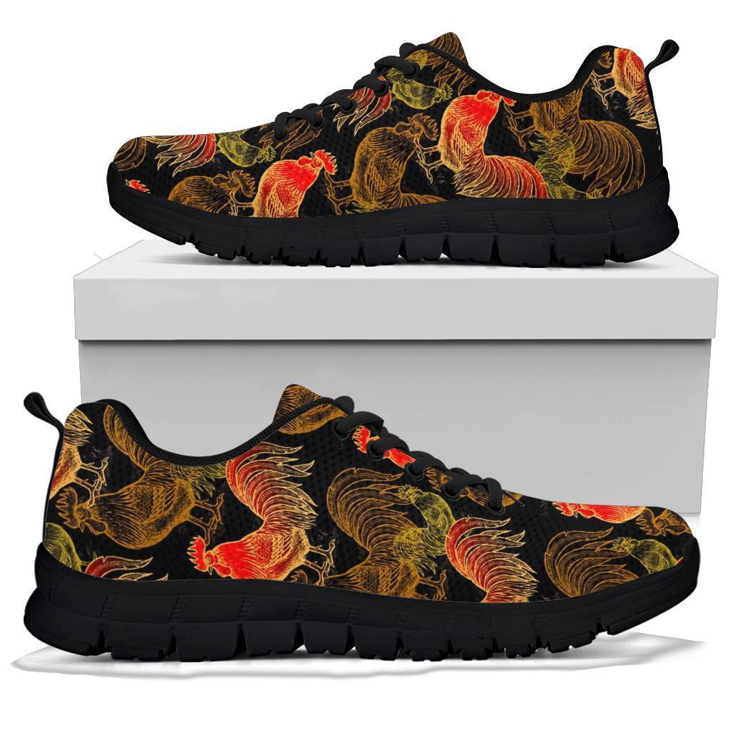 Rooster Print Pattern Sneaker Shoes For Men Women-grizzshop