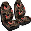 Rooster Print Pattern Universal Fit Car Seat Covers-grizzshop