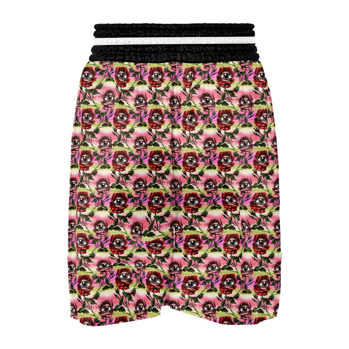 Rose Eyeball Print Pattern Boxing Shorts-grizzshop