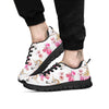 Rose Fairy White Unicorn Print Pattern Black Sneaker-grizzshop