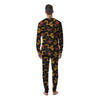 Rose Floral Golden Dragon Print Men's Pajamas-grizzshop