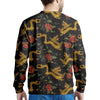 Rose Floral Golden Dragon Print Men's Sweatshirt-grizzshop