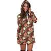 Rose Floral Print Hoodie Dress-grizzshop