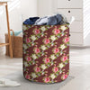 Rose Floral Print Laundry Basket-grizzshop