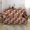 Rose Floral Print Loveseat Cover-grizzshop