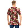 Rose Floral Print Men T Shirt-grizzshop