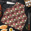 Rose Floral Print Men's Apron-grizzshop