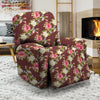 Rose Floral Print Recliner Cover-grizzshop