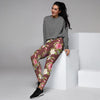 Rose Floral Print Women's Joggers-grizzshop