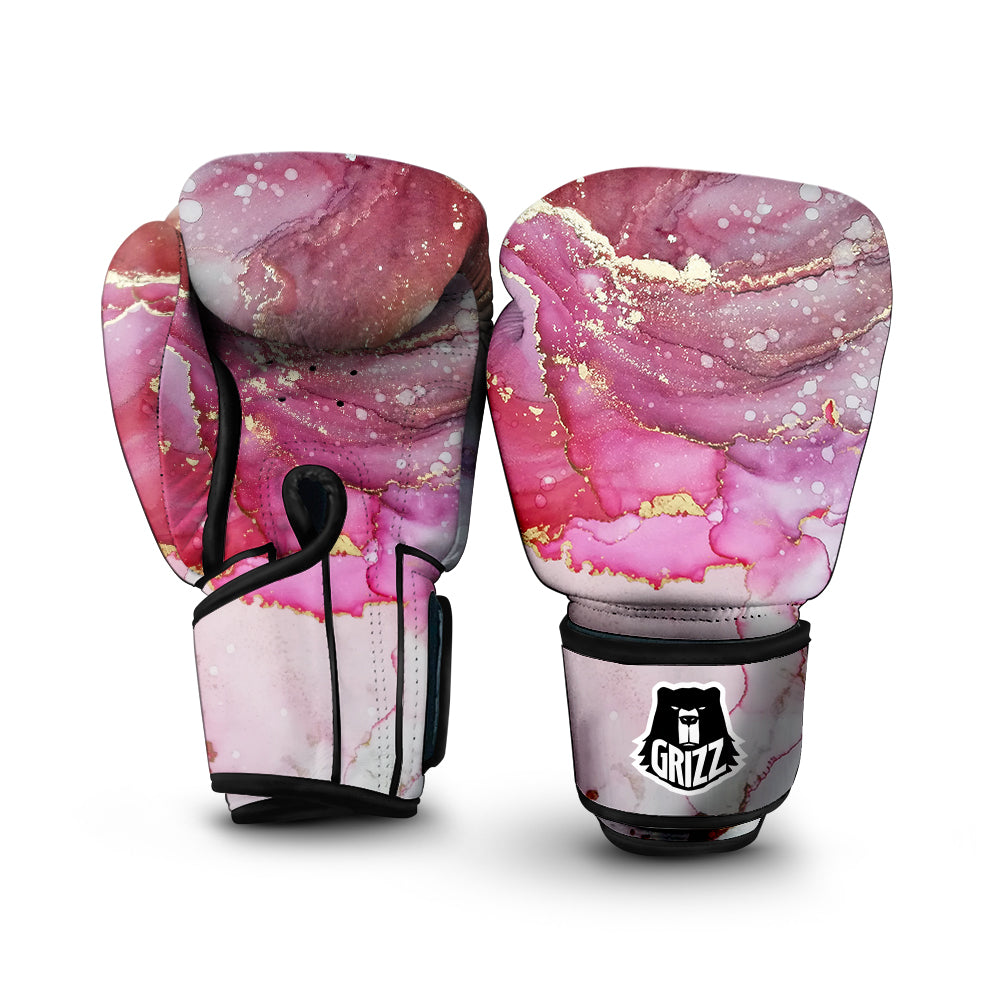 Rose Gold Marble Print Boxing Gloves-grizzshop