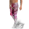 Rose Gold Marble Print Men's Leggings-grizzshop